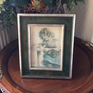 NWOT Green Distressed Picture Frame